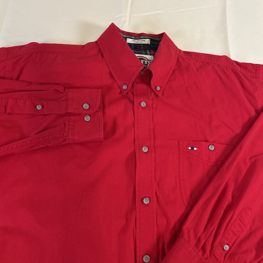Larro Men's Shirt Button Down Long Sleeve, Size XL, 100% Cotton